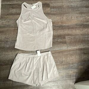 NWT G X F Suede tank top and shorts